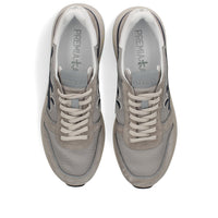 Sneakers in pelle ecopelle e tessuto 