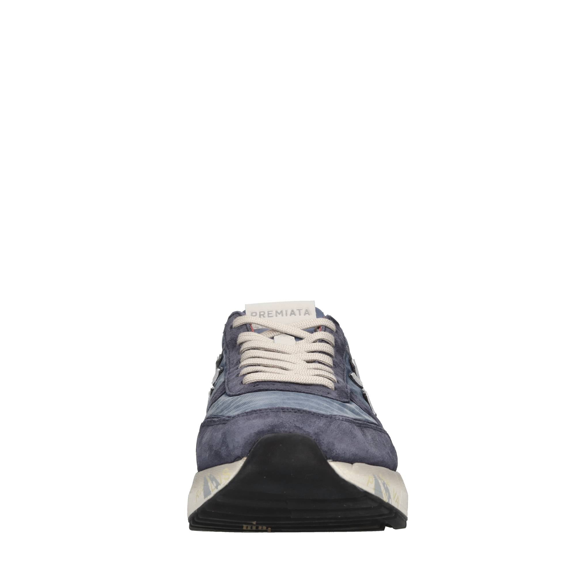Sneakers in pelle ecopelle e tessuto 