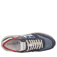 Sneakers in pelle ecopelle e tessuto 