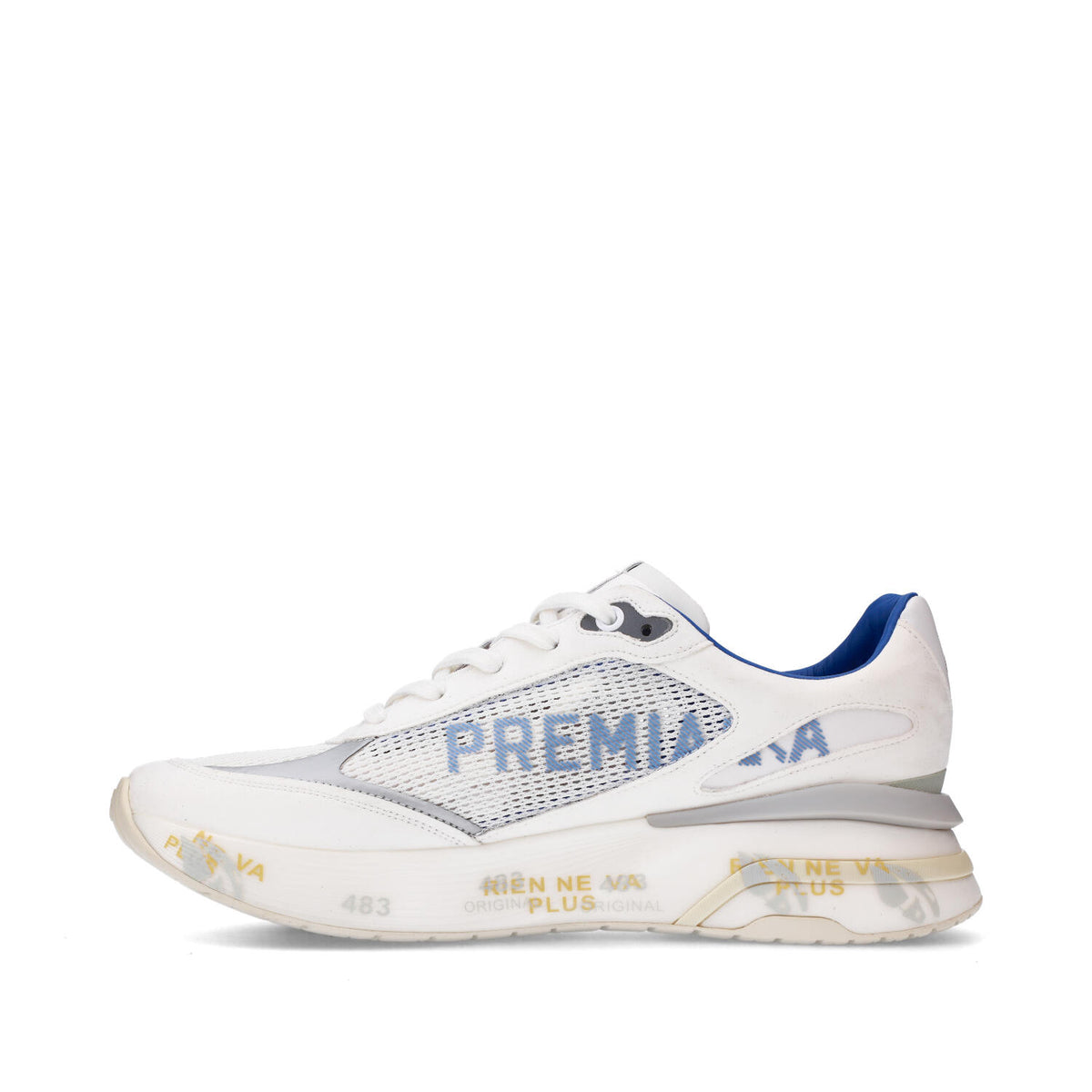 Sneakers in camoscio ecopelle e tessuto 