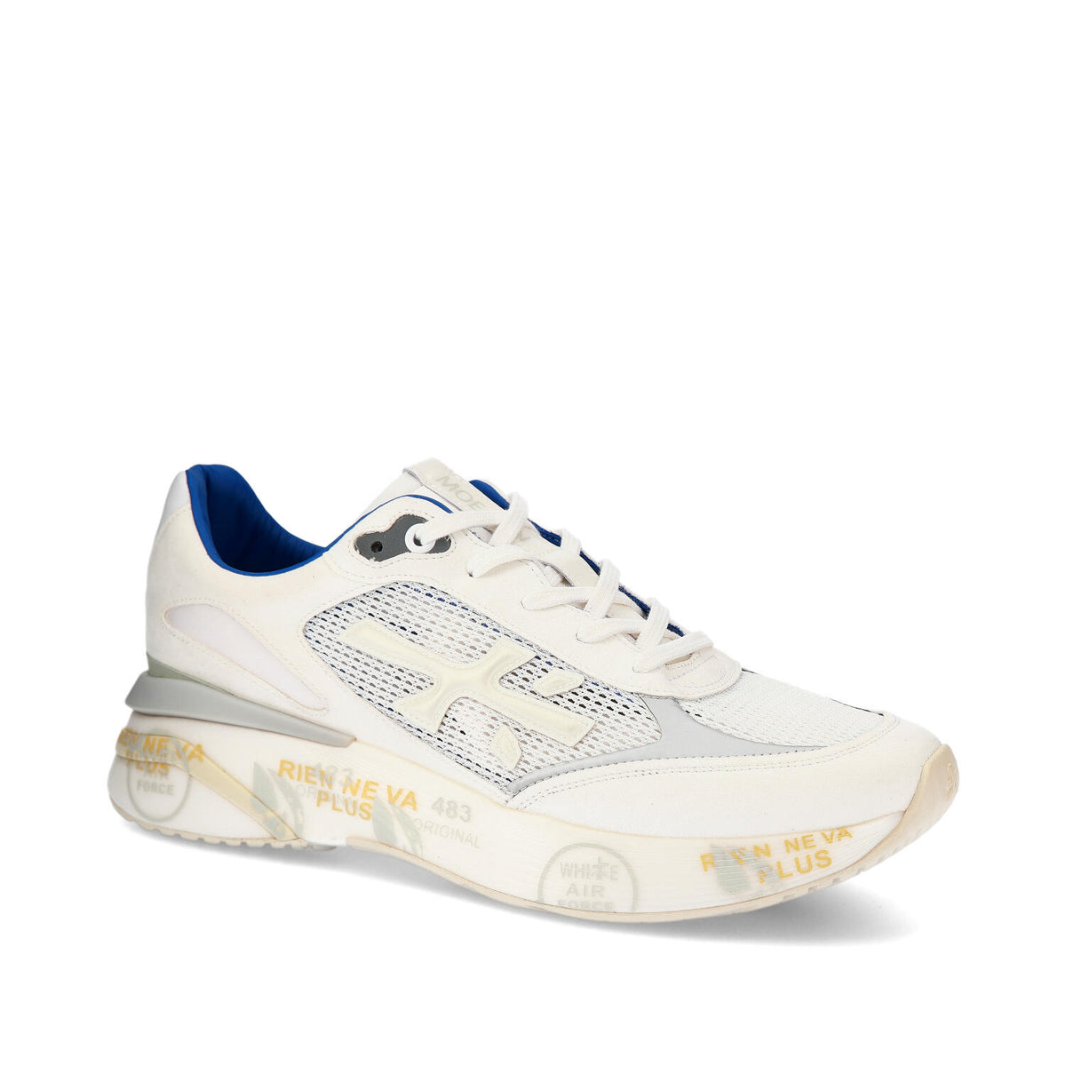 Sneakers in camoscio ecopelle e tessuto 