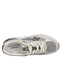 Sneakers in pelle ecopelle e tessuto 