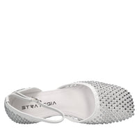 Ballerine Dollie in pelle tessuto e strass 