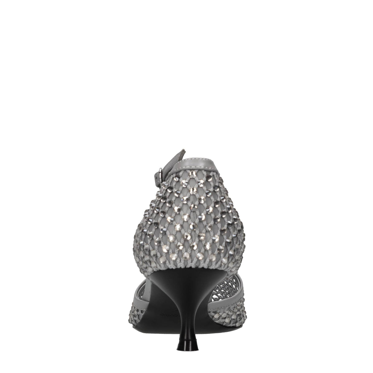 Décolleté Connie in pelle tessuto e strass 