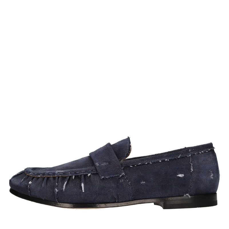 Mocassini in tessuto denim 