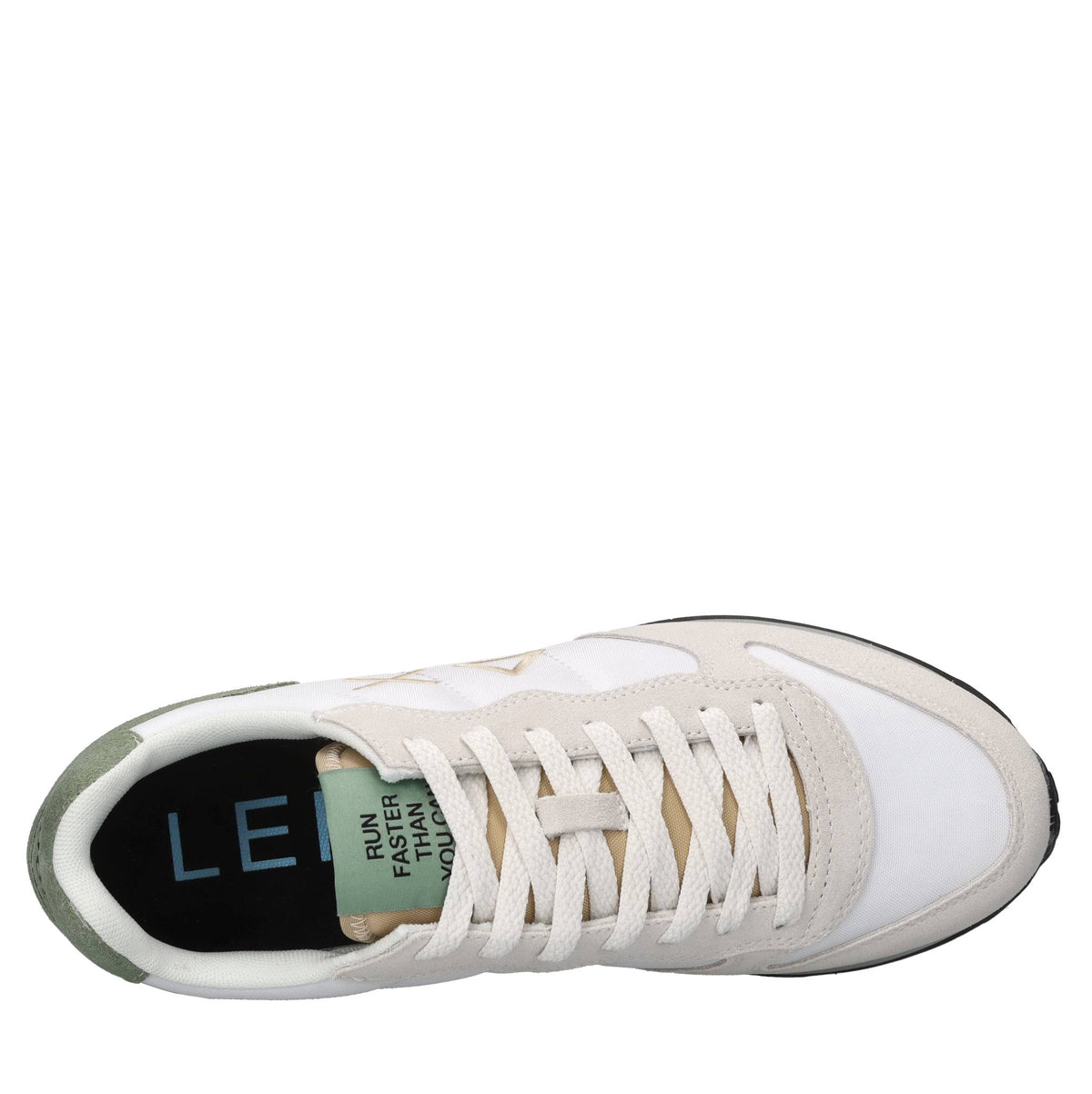 Sneakers in camoscio pelle e tessuto 