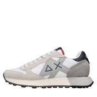 Sneakers in camoscio e tessuto 