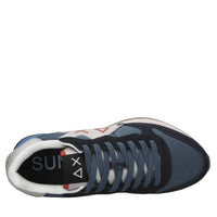 Sneakers in camoscio e tessuto 