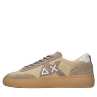 Sneakers in camoscio e tessuto 
