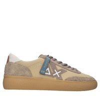 Sneakers in camoscio e tessuto 