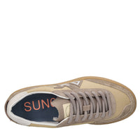 Sneakers in camoscio e tessuto 