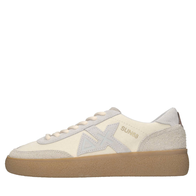 Sneakers in camoscio e tessuto 