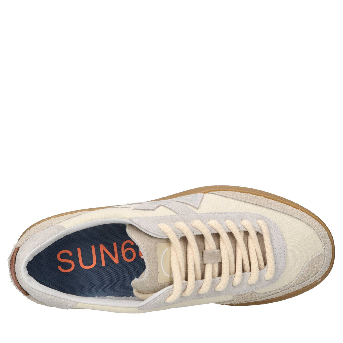 Sneakers in camoscio e tessuto 
