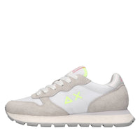 Sneakers in pelle ecopelle e tessuto 