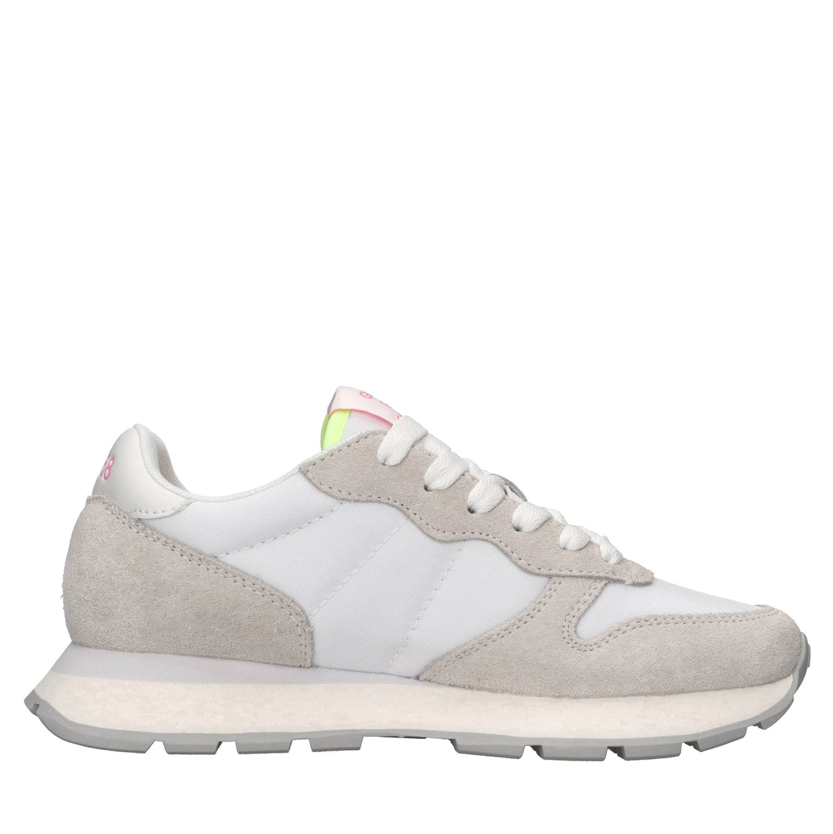 Sneakers in pelle ecopelle e tessuto 