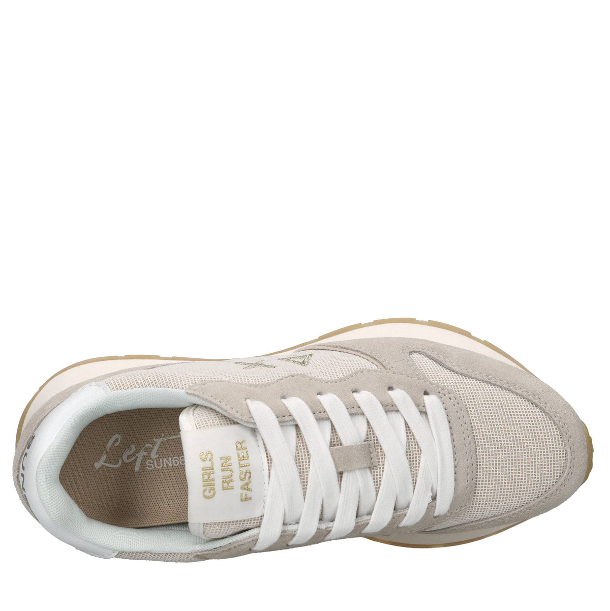 Sneakers in pelle ecopelle e tessuto 