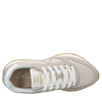 Sneakers in pelle ecopelle e tessuto 