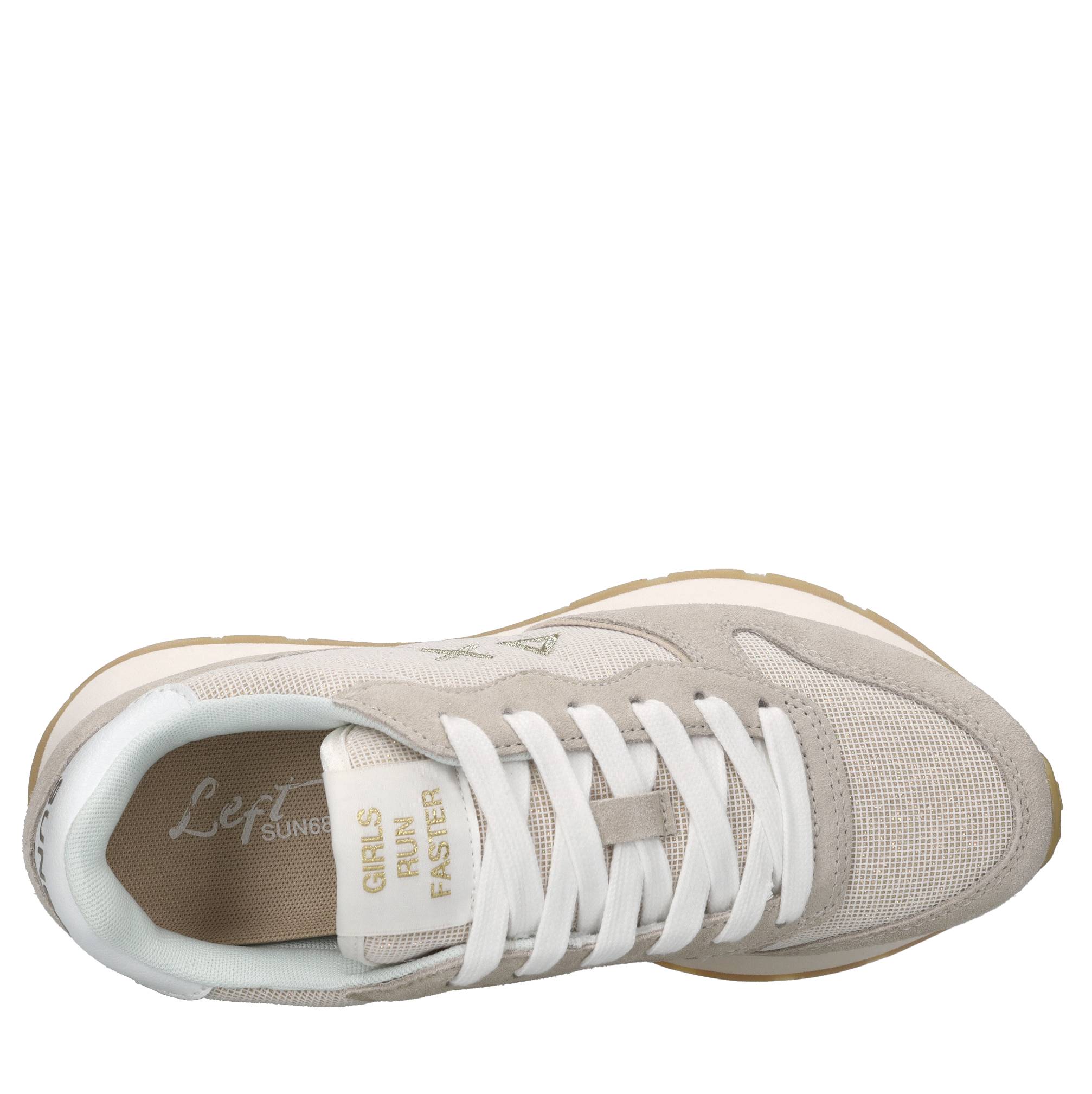 Sneakers in pelle ecopelle e tessuto 