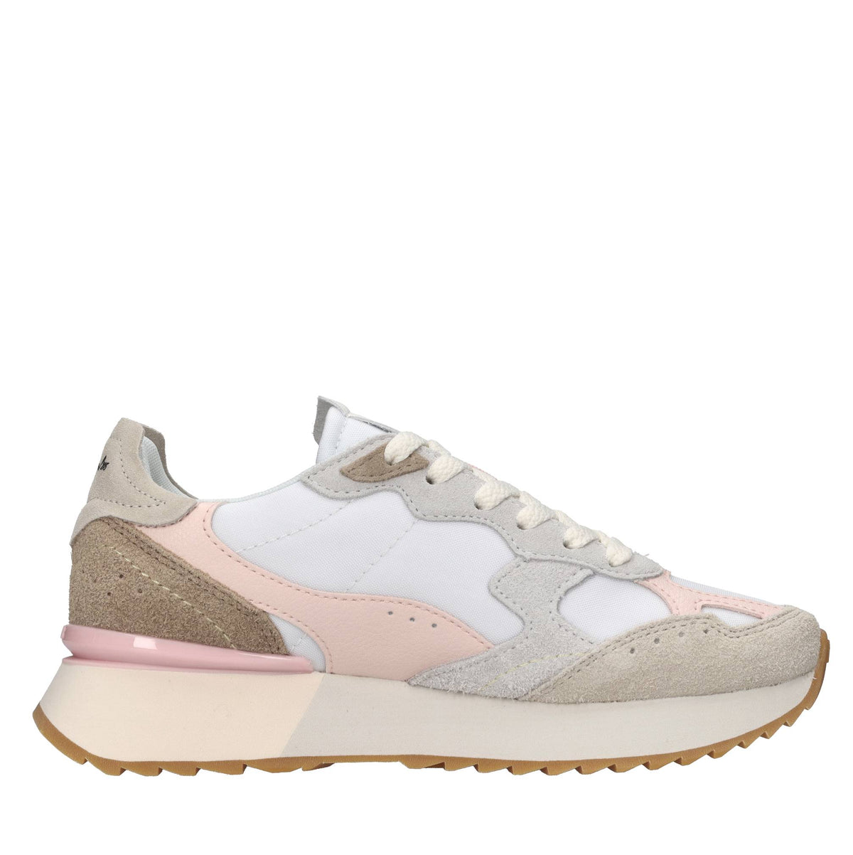 Sneakers in camoscio ecopelle e tessuto 
