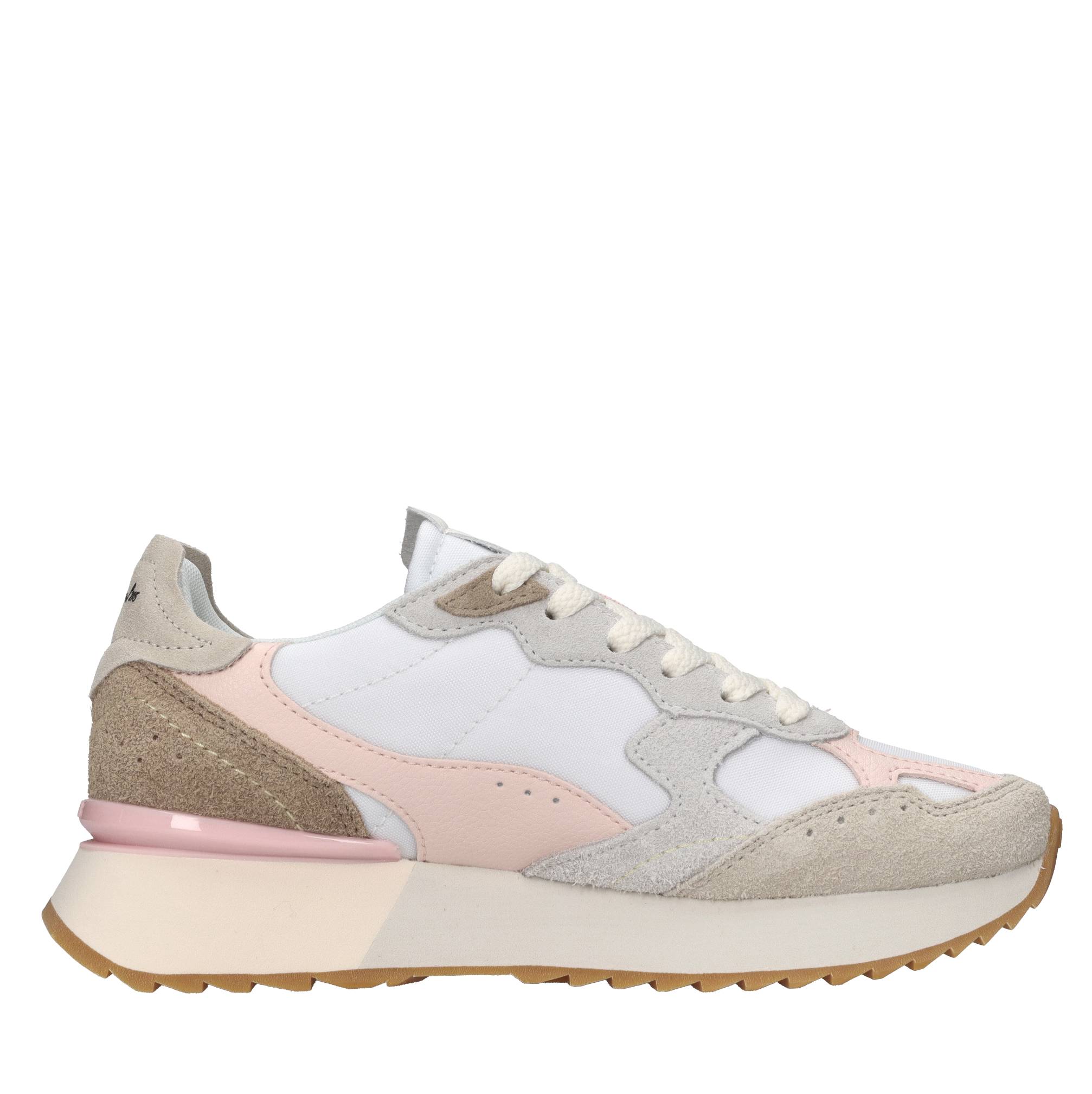 Sneakers in camoscio ecopelle e tessuto 