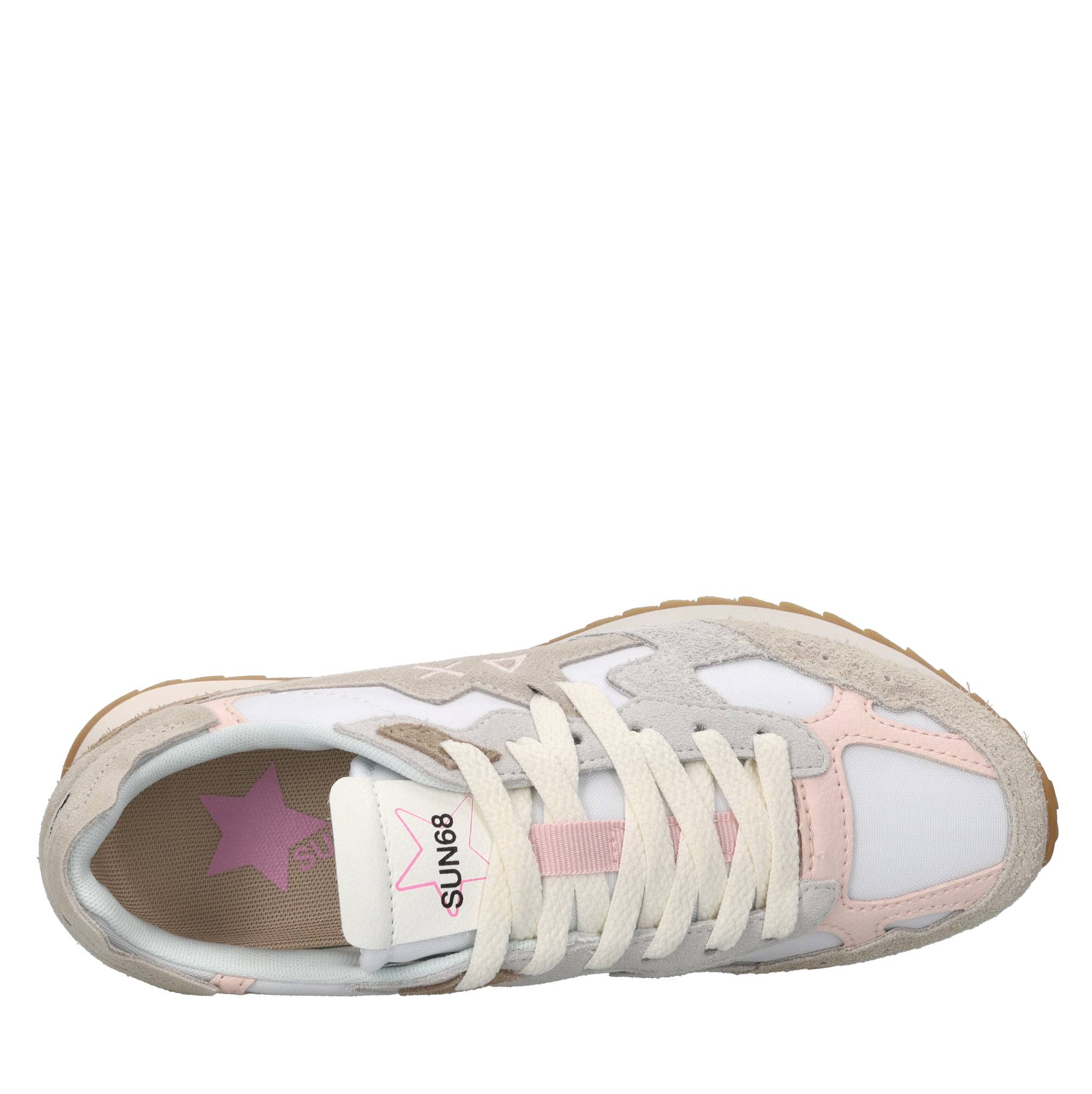 Sneakers in camoscio ecopelle e tessuto 