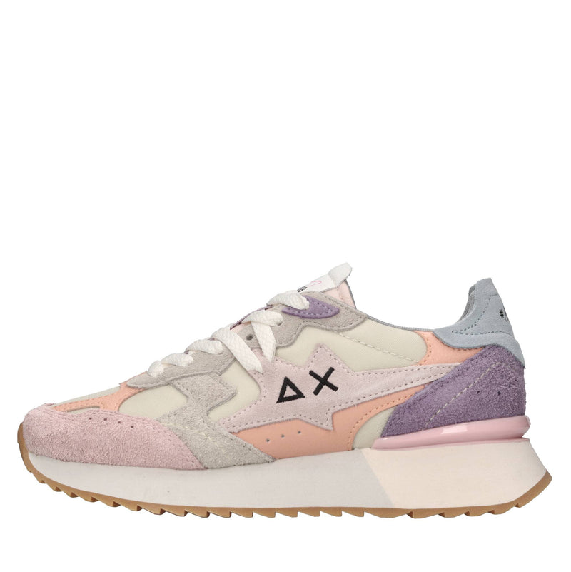 Sneakers in camoscio ecopelle e tessuto 