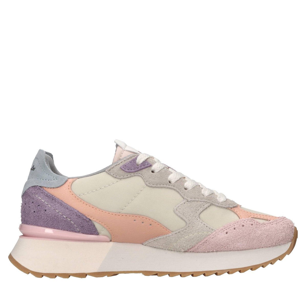 Sneakers in camoscio ecopelle e tessuto 