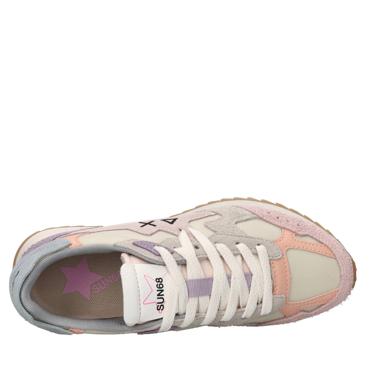 Sneakers in camoscio ecopelle e tessuto 