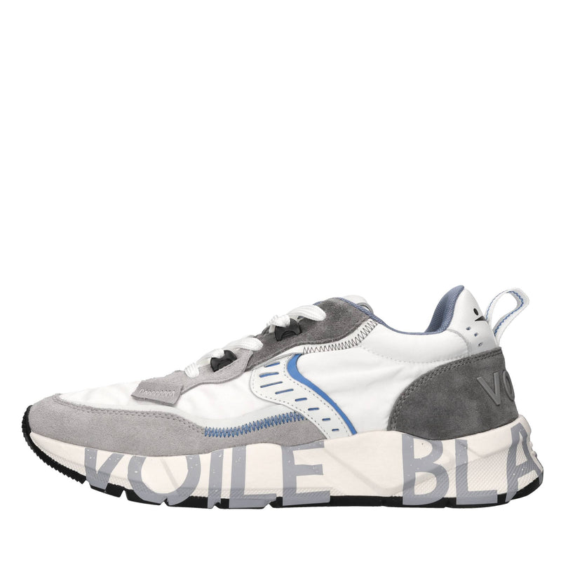 Sneakers in camoscio e tessuto 