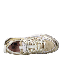 Sneakers in pelle ecopelle e tessuto 