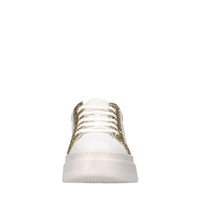 Sneakers in pelle e glitter 