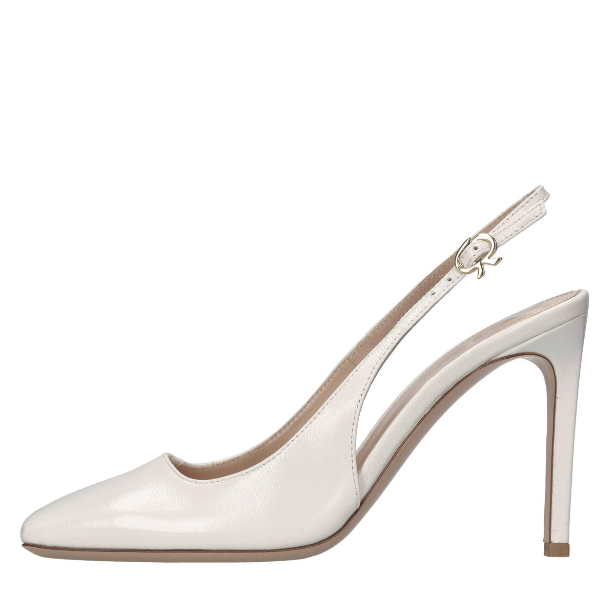 Décolleté slingback in pelle 