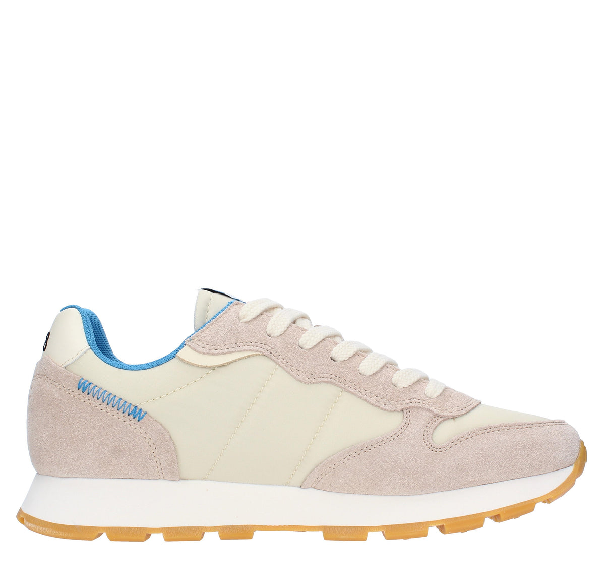 Sneakers camoscio pelle e tessuto 