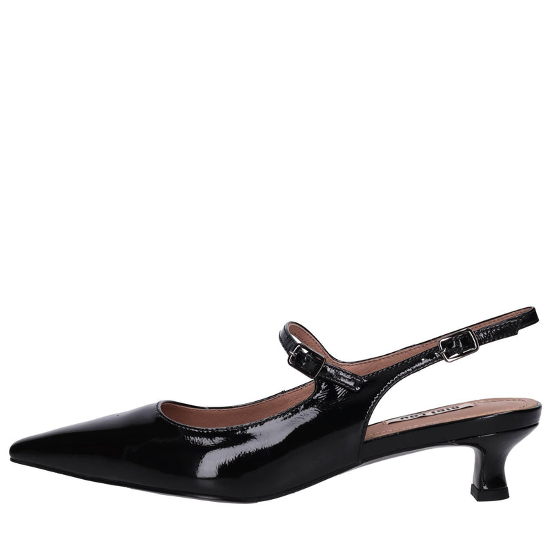 Décolleté slingback in pelle 