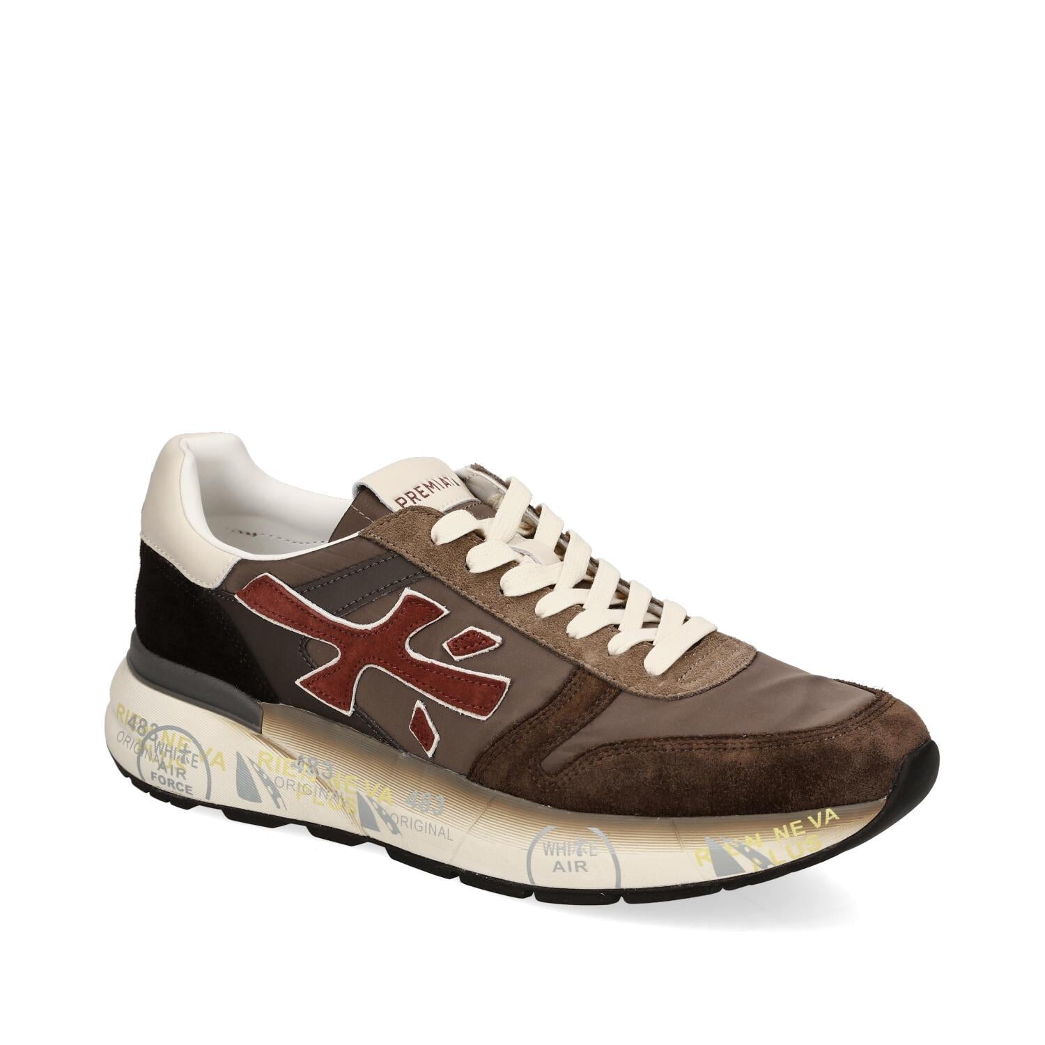 Sneakers Mick Var 7714 in camoscio, ecopelle e tessuto 