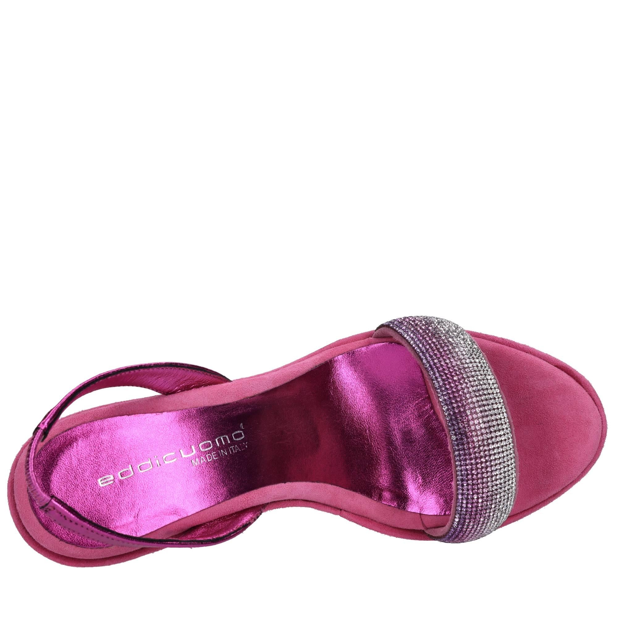 Sandali in ecopelle e strass 