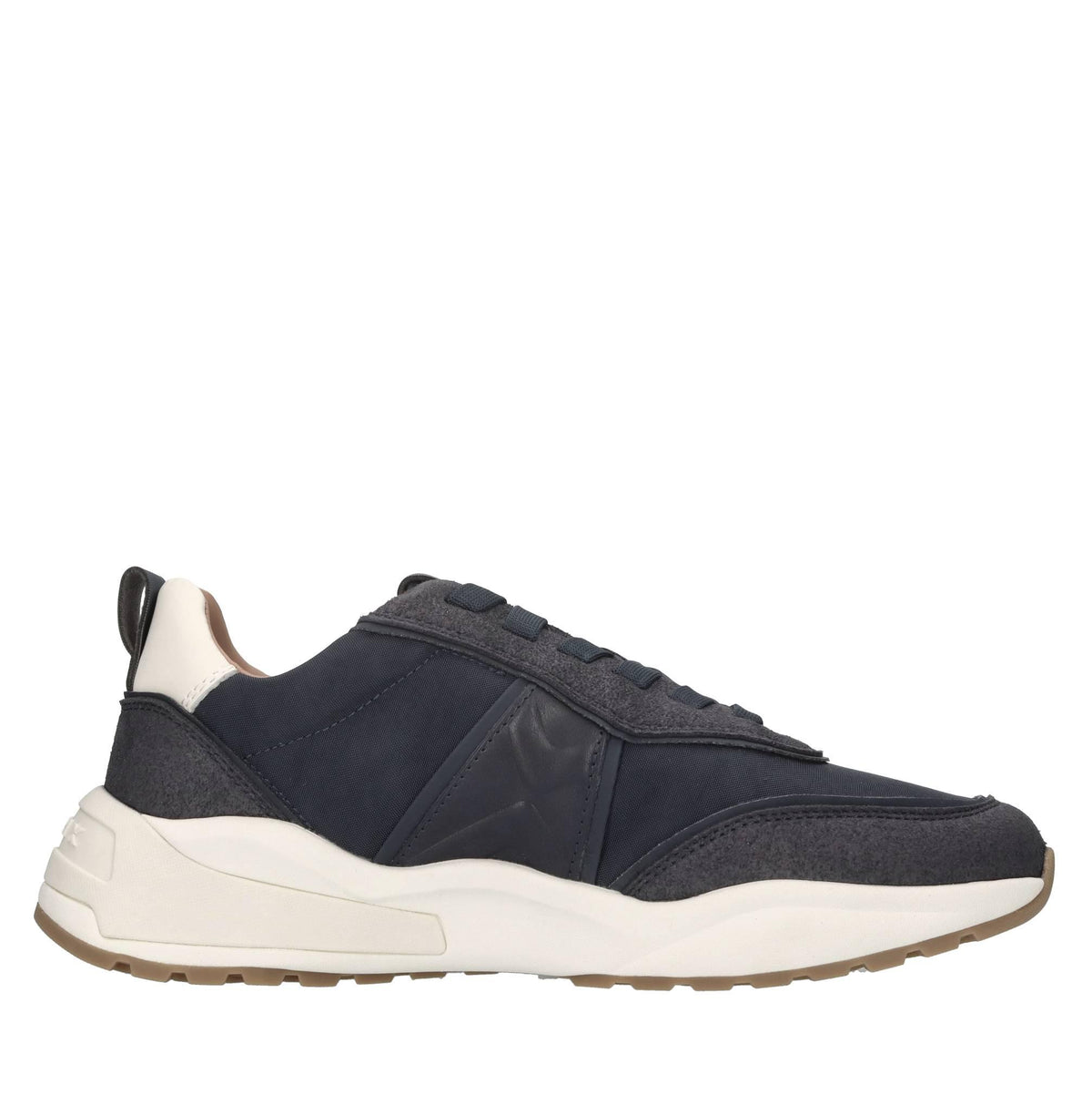 Sneakers in ecopelle e tessuto 