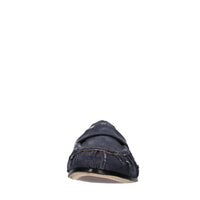 Mocassini in tessuto denim 