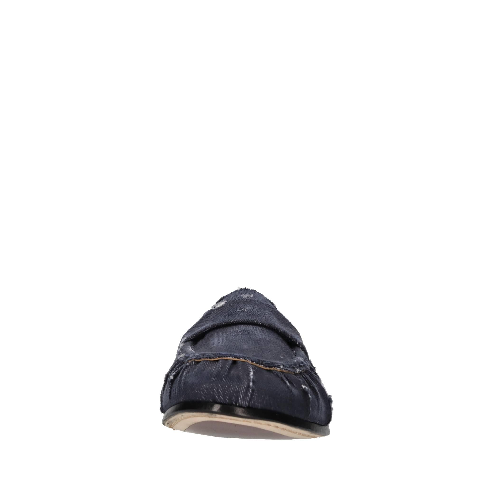 Mocassini in tessuto denim 