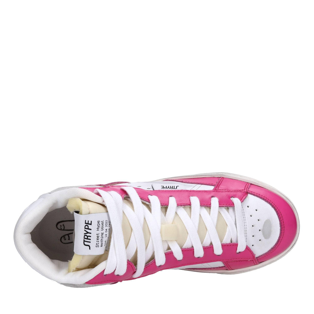 Sneakers in pelle e tessuto 