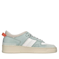 Sneakers in pelle e tessuto 