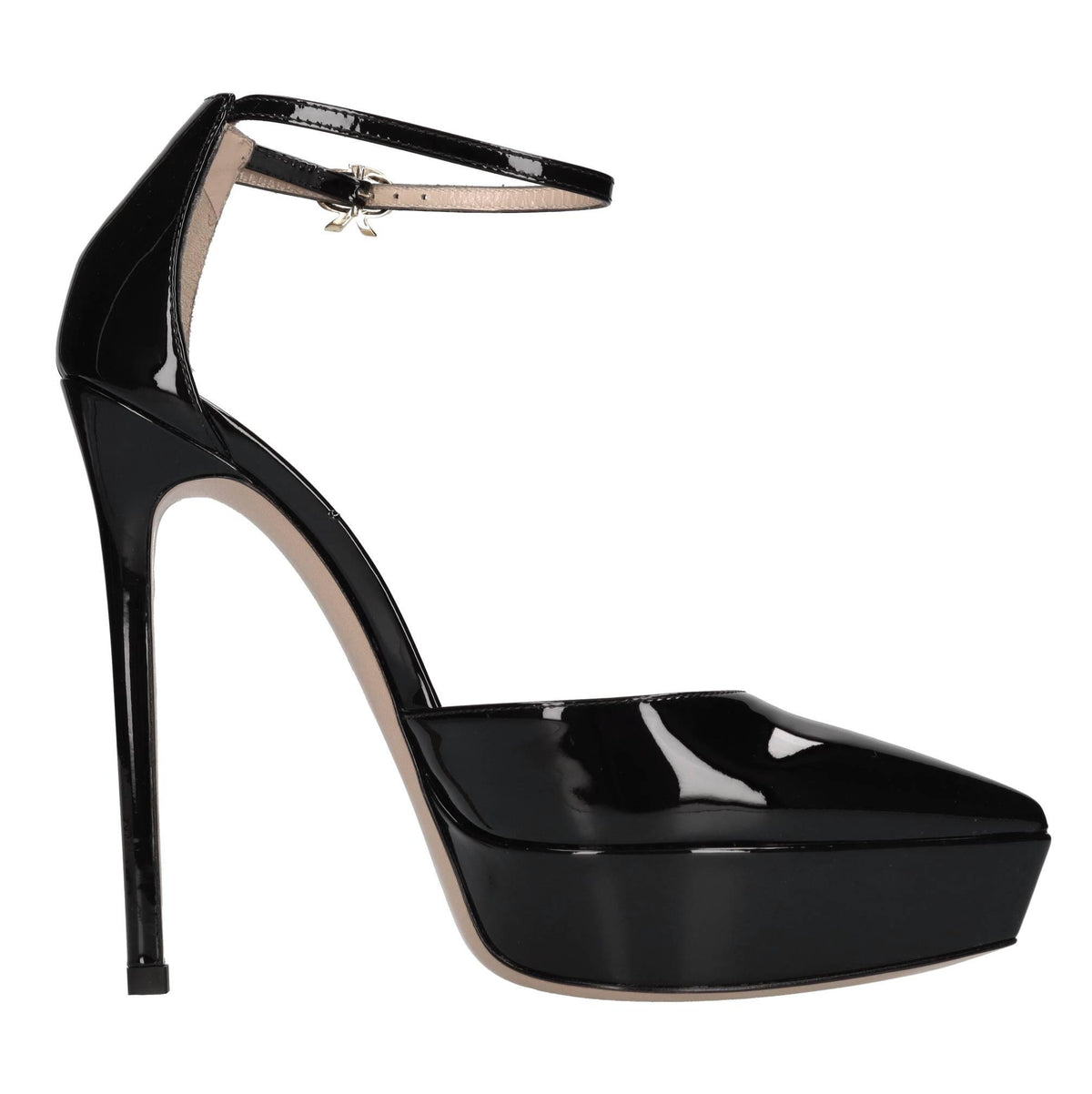 Décolleté slingback in vernice 