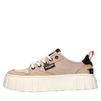Sneakers in tessuto e pelle 