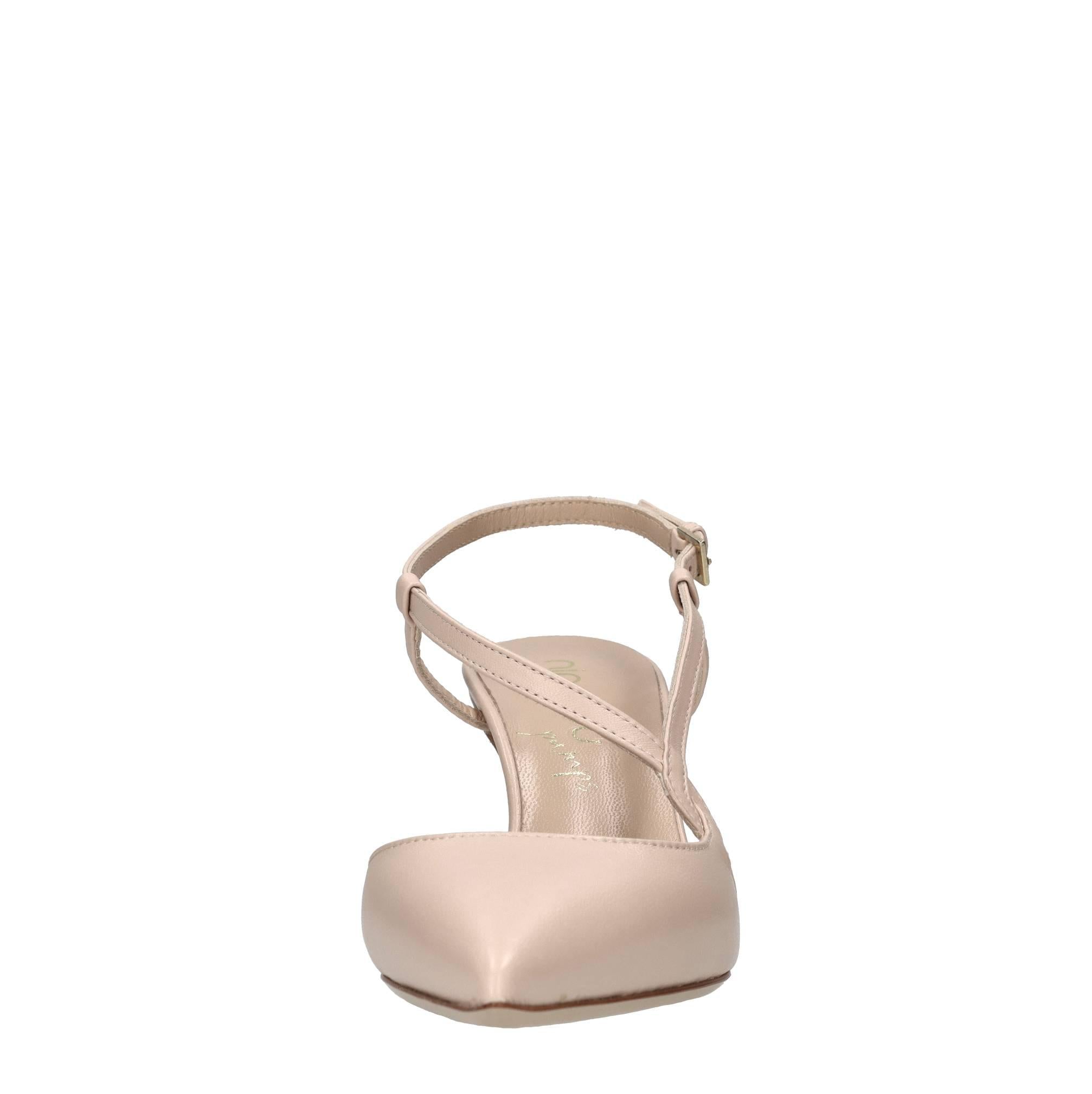 Décolleté slingback in pelle 