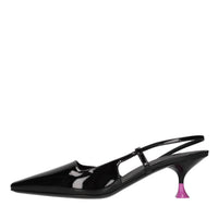 Décolleté slingback in vernice 