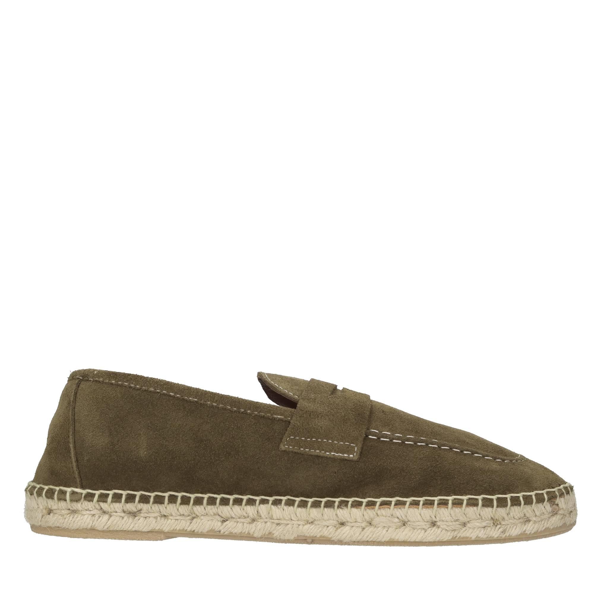 Mocassini espadrillas in camoscio 