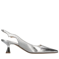 Décolleté slingback in pelle 