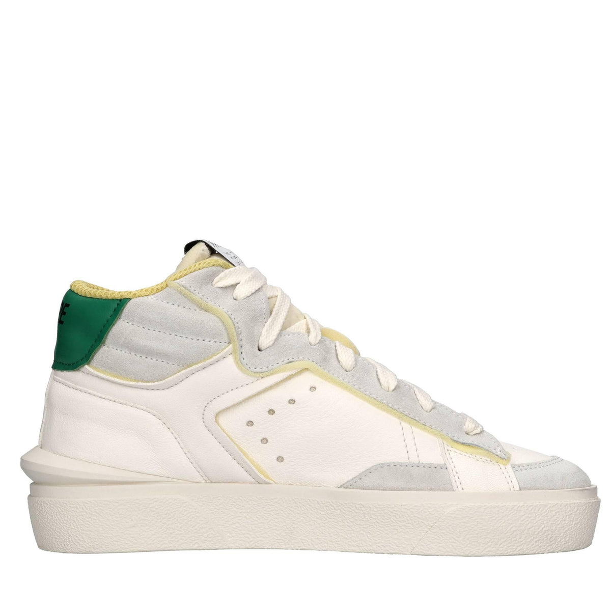 Sneakers in pelle e tessuto 