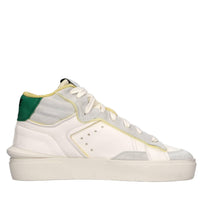 Sneakers in pelle e tessuto 