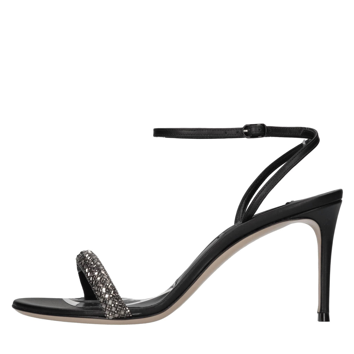 Sandali in pelle e strass 